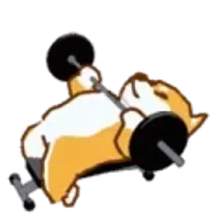 😊 emoji 運動柴犬 Telegram sticker 17 of 50