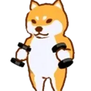 😊 emoji 運動柴犬 Telegram sticker 13 of 50