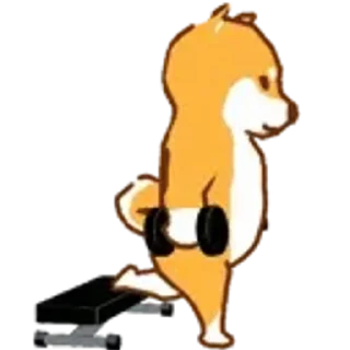 😊 emoji 運動柴犬 Telegram sticker 9 of 50