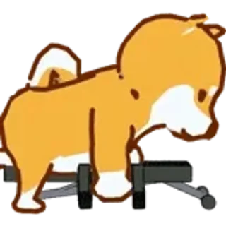 😊 emoji 運動柴犬 Telegram sticker 5 of 50