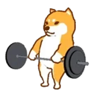 😊 emoji 運動柴犬 Telegram sticker 7 of 50