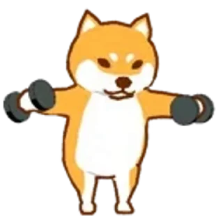 😊 emoji 運動柴犬 Telegram sticker 2 of 50