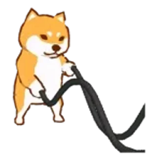 😊 emoji 運動柴犬 Telegram sticker 23 of 50