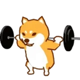 😊 emoji 運動柴犬 Telegram sticker 8 of 50