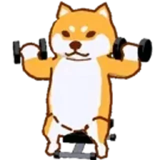 😊 emoji 運動柴犬 Telegram sticker 1 of 50