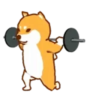 😊 emoji 運動柴犬 Telegram sticker 10 of 50