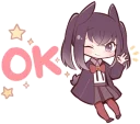 🆗 emoji Black Sweetie Bunny By SR Telegram sticker 4 of 41