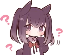 ❓ emoji Black Sweetie Bunny By SR Telegram sticker 2 of 41