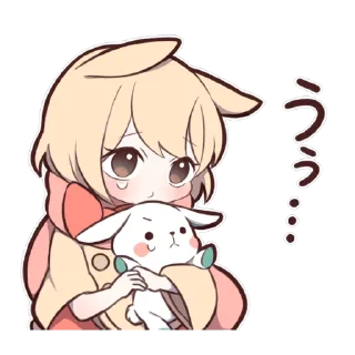 😢 emoji SWEETIE BUNNY 2 uzume Ver. Telegram sticker 5 of 40