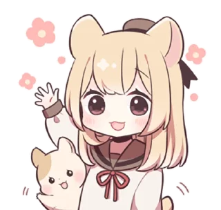 hamstar-girl by sazi@LINE sticker 1