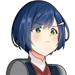 🙂 emoji ᴘᴜᴄʜᴇʀᴏ ᴀɴɪᴍᴇ ɢɪʀʟ Telegram sticker 22 of 28