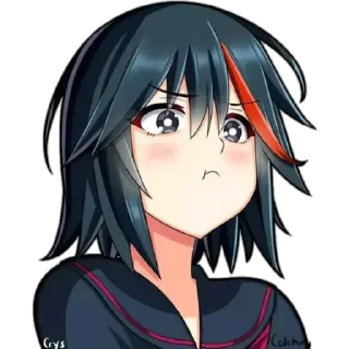 🙂 emoji ᴘᴜᴄʜᴇʀᴏ ᴀɴɪᴍᴇ ɢɪʀʟ Telegram sticker 7 of 28