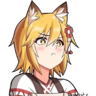🙂 emoji ᴘᴜᴄʜᴇʀᴏ ᴀɴɪᴍᴇ ɢɪʀʟ Telegram sticker 17 of 28