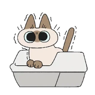 😊 emoji 打工人小豆泥 (暹羅貓小豆泥) @kal_pc Telegram sticker 11 of 16