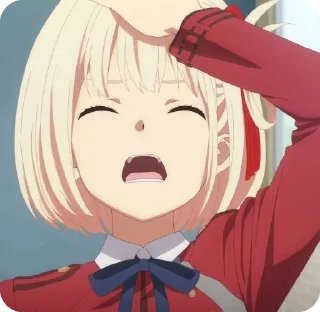 🤦‍♀️ emoji Lycoris Recoil ‣ @animestickersii Telegram sticker 12 of 114