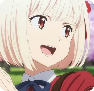 😀 emoji Lycoris Recoil ‣ @animestickersii Telegram sticker 22 of 114