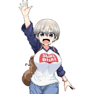 ✋ emoji Uzaki-Chan Stickers by @Valitettava Telegram sticker 17 of 22