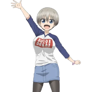 👋 emoji Uzaki-Chan Stickers by @Valitettava Telegram sticker 18 of 22