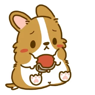 💸 emoji Lazy Corgi - Animated Telegram sticker 1 of 30