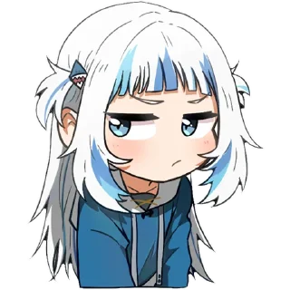 😒 emoji Gura by MonyDestructiva Telegram sticker 8 of 120
