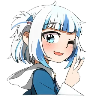 ✌ emoji Gura by MonyDestructiva Telegram sticker 1 of 120