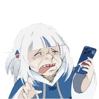 🤨 emoji Gura2 by MonyDestructiva Telegram sticker 5 of 32