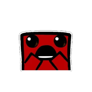 Sticker from Super Meat Boy