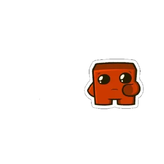Sticker from Super Meat Boy