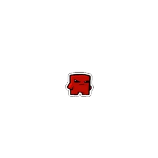 Sticker from Super Meat Boy