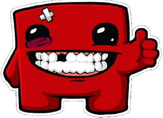 Sticker from Super Meat Boy