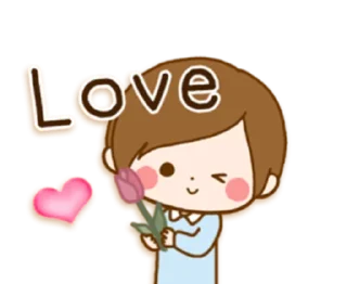 👩‍❤️‍👨 emoji Lovely couple @Mycute_stickers Telegram sticker 17 of 29