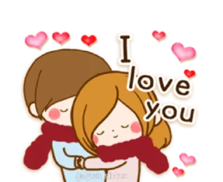 👩‍❤️‍👨 emoji Lovely couple @Mycute_stickers Telegram sticker 14 of 29