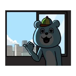 😊 emoji Dear Animal Costume（動了還是死魚眼篇） Telegram sticker 17 of 24