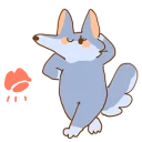 💋 emoji Fluffy Loose Wolf by Nekotanuki Telegram sticker 16 of 80