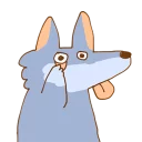 😜 emoji Fluffy Loose Wolf by Nekotanuki Telegram sticker 14 of 80