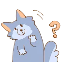 ❓ emoji Fluffy Loose Wolf by Nekotanuki Telegram sticker 17 of 80