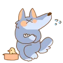 ☺️ emoji Fluffy Loose Wolf by Nekotanuki Telegram sticker 4 of 80