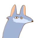 😶 emoji Fluffy Loose Wolf by Nekotanuki Telegram sticker 6 of 80