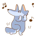 🎵 emoji Fluffy Loose Wolf by Nekotanuki Telegram sticker 9 of 80
