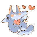 💘 emoji Fluffy Loose Wolf by Nekotanuki Telegram sticker 23 of 80