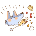 🎉 emoji Fluffy Loose Wolf by Nekotanuki Telegram sticker 11 of 80