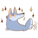 ✨ emoji Fluffy Loose Wolf by Nekotanuki Telegram sticker 8 of 80