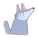 😔 emoji Fluffy Loose Wolf by Nekotanuki Telegram sticker 2 of 80
