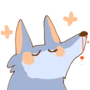😚 emoji Fluffy Loose Wolf by Nekotanuki Telegram sticker 21 of 80