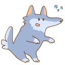 😅 emoji Fluffy Loose Wolf by Nekotanuki Telegram sticker 1 of 80