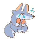 💔 emoji Fluffy Loose Wolf by Nekotanuki Telegram sticker 24 of 80