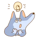 💡 emoji Fluffy Loose Wolf by Nekotanuki Telegram sticker 12 of 80