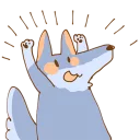 😃 emoji Fluffy Loose Wolf by Nekotanuki Telegram sticker 7 of 80