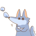 😴 emoji Fluffy Loose Wolf by Nekotanuki Telegram sticker 3 of 80