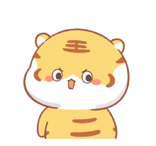 😊 emoji Small Tiger(Revised Version) (小虎壯壯, Happy New Year 新年快樂 CNY) @ka Telegram sticker 20 of 24